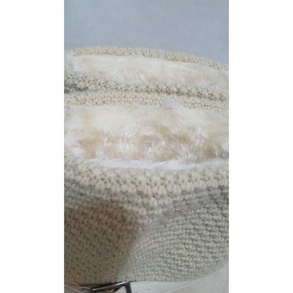 Joe Boxer Boots Size 11 Sophia Faux Suede faux fur lining Bone - Picture 5 of 6